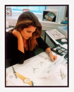 1996_Cindy-Crawford-working-on-the-Constellation-design-at-Omega-in-Bienne_1